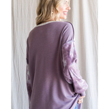 Purple Sequin Sleeve Top