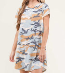 Camouflage Print T-Shirt Dress
