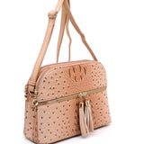 Blush Multi Compartment Crossbody Purse